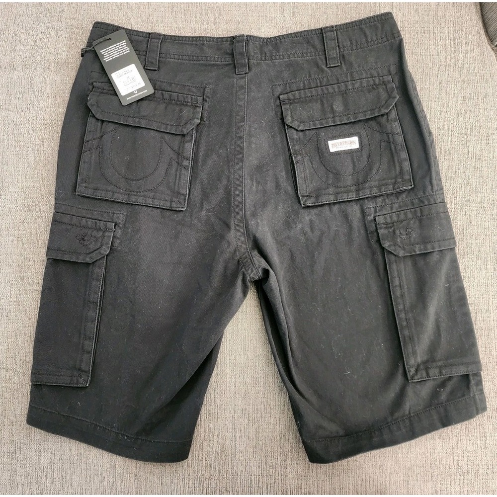 True Religion Jet Black cargo SN Short size 34